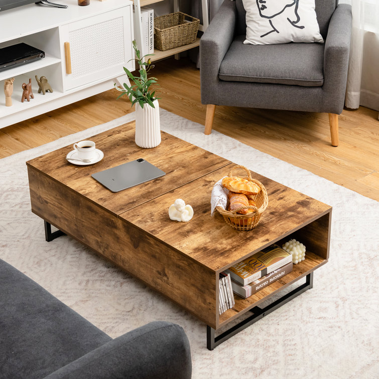 Ebern Designs Friedegunde Lift Top Sled Coffee Table with Storage